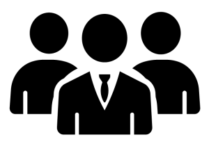 Illustration of a group of people in professional attire