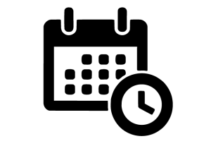 Illustration of a calendar and clock