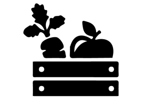 Illustration of a box of produce